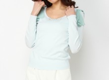 石原さとみグリーンニット_1